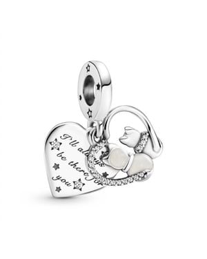 PANDORA Cats & Hearts Dangle Charm - White
