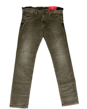 DIESEL D-Strukt Slim Fit Corduroy Denim Jeans - Green