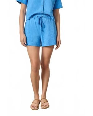 Lilla P Elastic Waist Drawcord Shorts - Blue