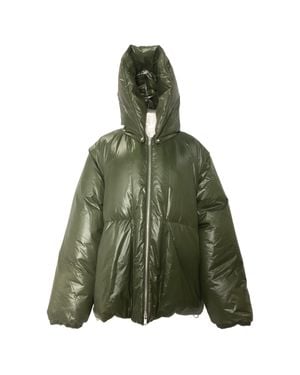 Jil Sander Zipped Hooded Down Jacket - Green