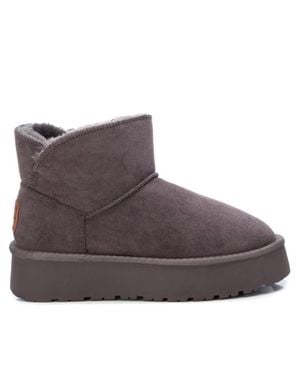 Xti Suede Ankle Winter Boots 142197 - Brown