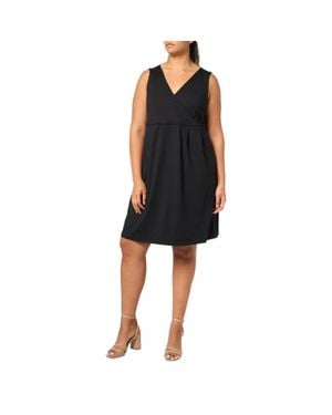 Eddie Bauer Aster Crossover Faux Wrap Dress With Pockets - Black