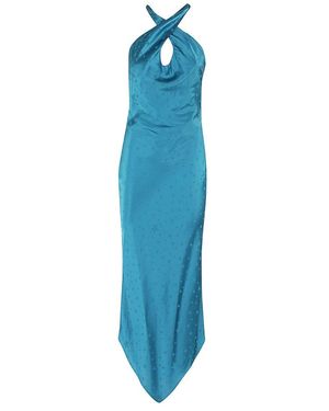 Amen Jacquard Satin Dress - Blue