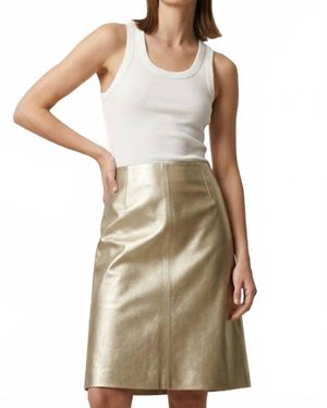 ecru Pencil Mini Skirt - Natural