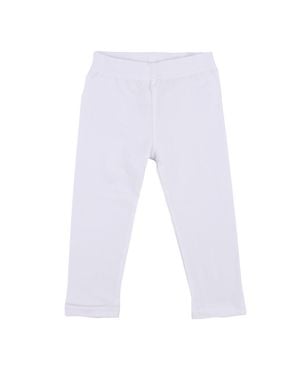 Leveret Elastic Waist Cotton Leggings - Blue