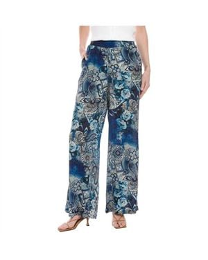 Johnny Was Smocked Waist Pant - Blue