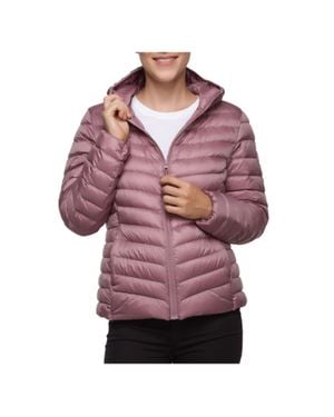 Rokka&Rolla Ultra-Light Real Down Packable Puffer Jacket - Purple