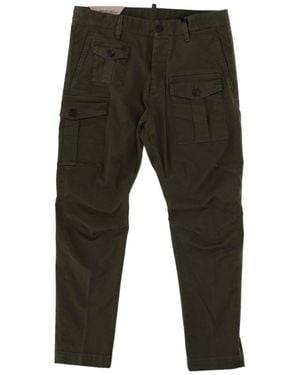 DSquared² Cargo Pants With Multiple Flap Pockets And Comfortable Fit - Gray