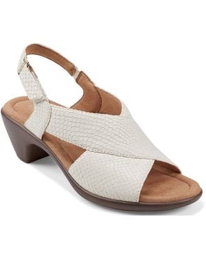 Easy Spirit Chantal Comfort Insole Faux Leather Heels - Metallic