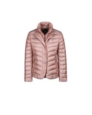 Moorer Elli-Thc Stand Collar Short Down Jacket Deserto - Pink