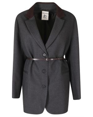 Semicouture Anthracite Christobel Flannel Jacket - Black