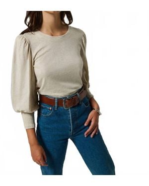 Nation Ltd Loren Smocked Peasant Tee - Blue