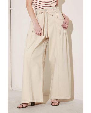 TRUEDAMES Daylight Groove Woven Pants - Natural