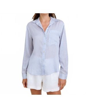 Bella Dahl Split Back Button Down - Blue