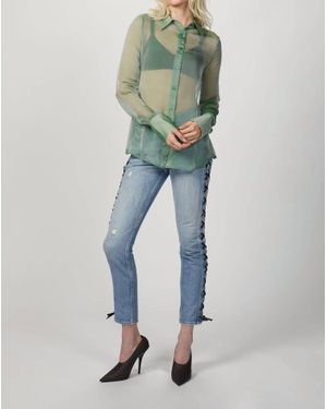 Georgia Alice Chiffon Slim Shirt - Green