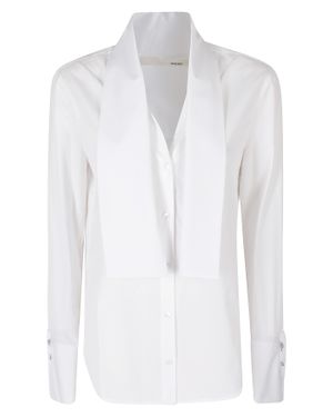 Tela Cotton Linen Button-Down Shirt - White