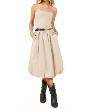 Sadie & Sage Happier Now Strapless Tube Bubble Dress - Natural