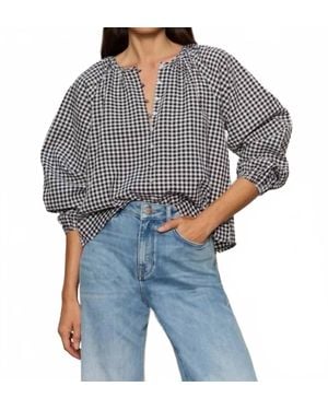 Sanctuary Perfect Gingham Button Blouse - Blue
