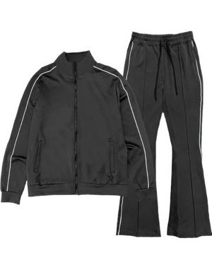 TRUEDAMES Side Pipe Track Jacket - Black