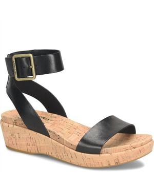 Kork-Ease Mullica Ankle Strap Platform Wedge Sandal - Blue