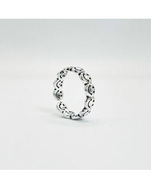 Fashnzfab Smiley Face Ring (Adjustable) - Metallic