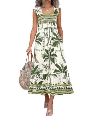 VERA DOLINI Midi Dress - Green