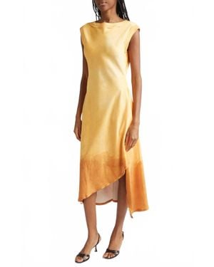 Jason Wu Smudged Canvas Asymmetrical Dress - Multicolor