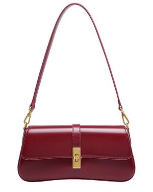 Adele Berto Leather Shoulder Bag - Red