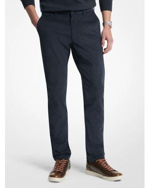 Michael Kors Slim-Fit Cotton Blend Corduroy Pants - Blue