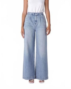 Triarchy Wide Leg High Waisted Jeans - Blue