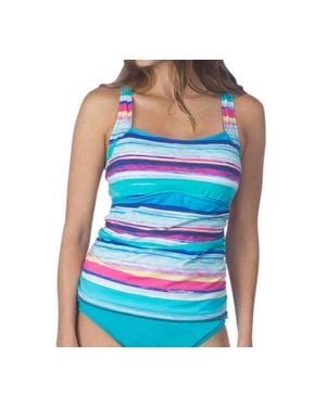 24th & Ocean Criss Cross Tankini Top - Blue