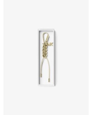 Michael Kors Tone And Metallic Braided Cord Bag Charm - White