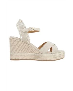 Fortune Dynamic Espadrille Cutout Wedge Heels - White