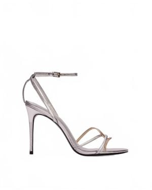 Black Suede Studio Miley Sandal - White