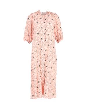 Vilshenko Floral Printed Midi Dress - Pink