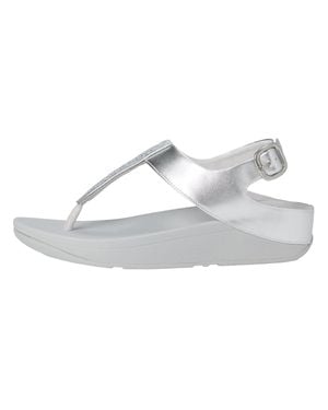 Fitflop Fino Crystal-Mix T-Strap Sandals Jj3-011 - White