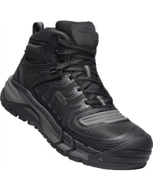 Keen Kansas City Mid Lace-Up Waterproof Work Boots - Black