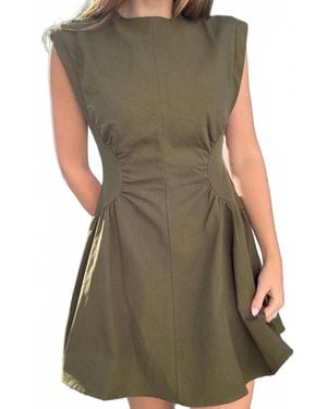 Mint Exclusives Stella A-Line Mini Dress - Green