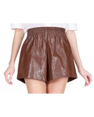J joy Riley Faux Leather Shorts - Pink