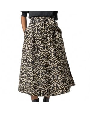 Lilla P Belted Skirt - Black