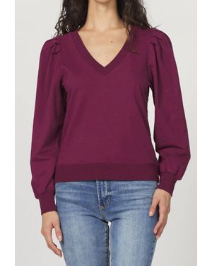 Another Love Sammi V Neck Sweatshirt - Purple