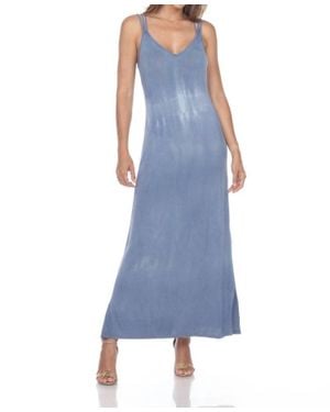 One Essence Trixie Triple Strap Maxi Dress - Blue