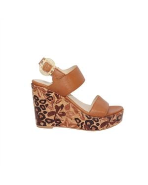 Eric Michael Athens Wedge Sandal - Brown