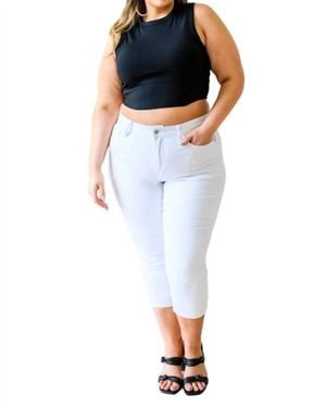 White Birch Best Friends Cropped Tank - Blue