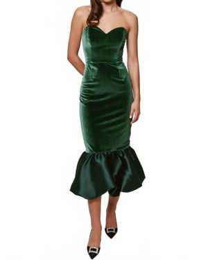 Hutch Laken Strapless Midi Dress - Green