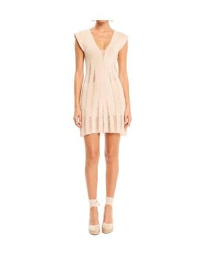 Kourbela Knitted Mini Dress - Natural