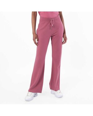 Versace Wool-Blend Flared Towel Pants - Pink