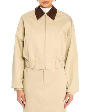 SER.O.YA Marielle Corduroy Collar Jacket - Natural