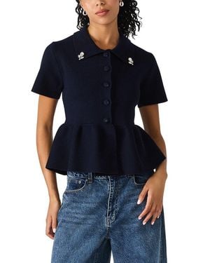 Steve Madden Roxanna Woven Top - Blue