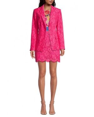 MILLY Avery Lace Blazer - Pink
